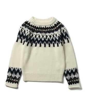 ノルディック柄クルーネック