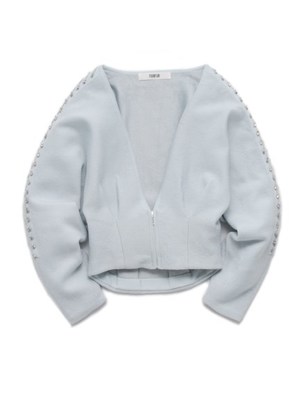 ビジュースリーブカーディガン