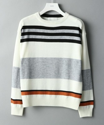 マルチボーダープルオーバーニット