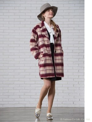 【Bonica Studio】シャギーチェックチェスターコート