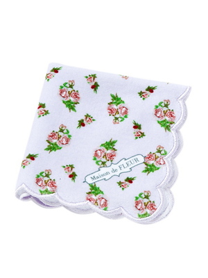 バラ柄スカラタオルハンカチ