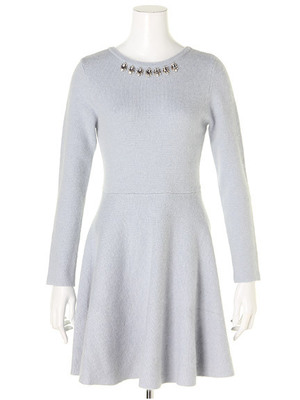 バックリボンフレアワンピース