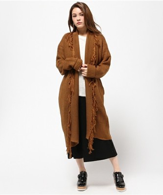 フリンジルーズカーディガン