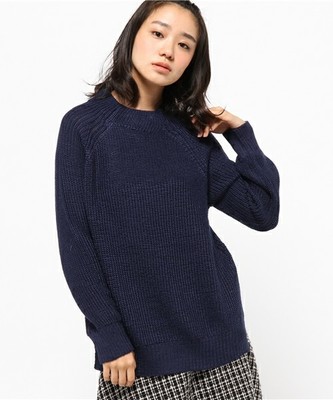 アクリルモヘアボトルネックニット