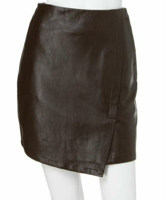 フェイクレザースカート