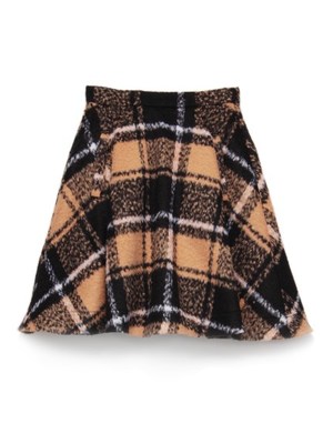 シャギーチェックスカート
