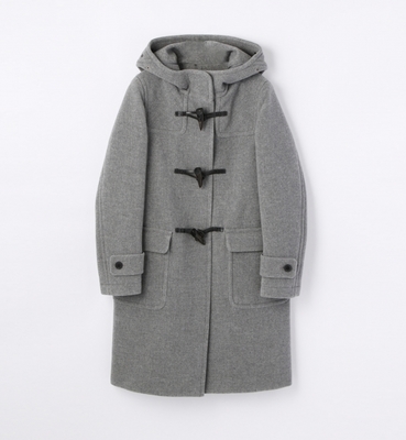 ウールメルトン ロングダッフルコート
