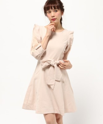 シアーショルダーワンピース