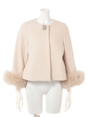 袖ファーAラインショートコート