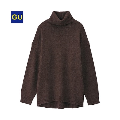 GU ウールブレンドタートルチュニック（長袖）