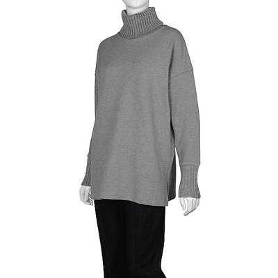 GU ニットコンビタートルネックプルオーバー（長袖）