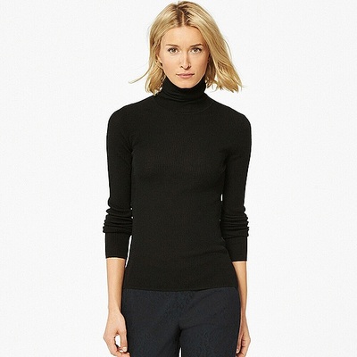 UNIQLO エクストラファインメリノリブタートルネックセーター（長袖）