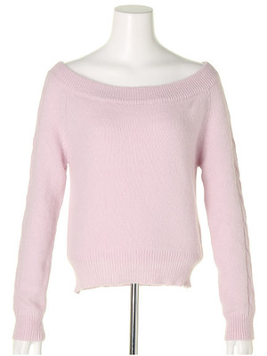 アンゴラオフショルニット