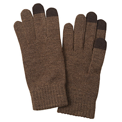 無印良品／タッチパネル手袋フリーサイズ・ダークモカブラウン