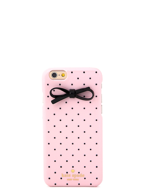 RESIN IPHONE 6 CASE TINY GOLD DOT BOW
