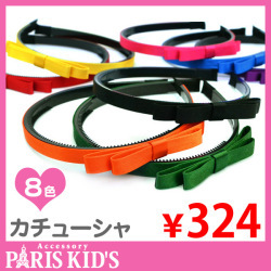 スリム レインボー リボン カチューシャ