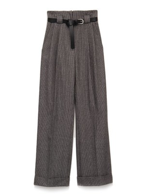 ベルト付きセンタープレスパンツ