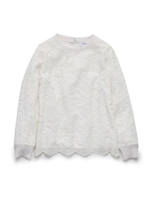 リブ使いレースプルオーバー
