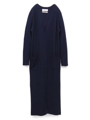 ワイドリブロングカーディガン