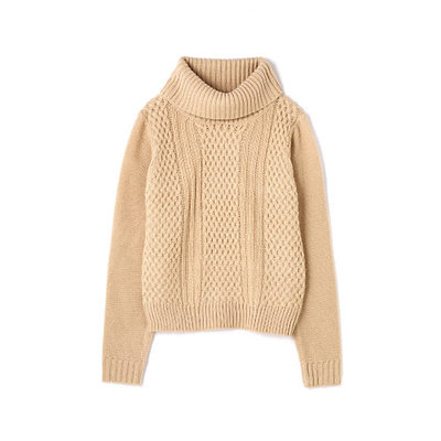 【PROPORTION BODY DRESSING】柄編みタートルネックニット
