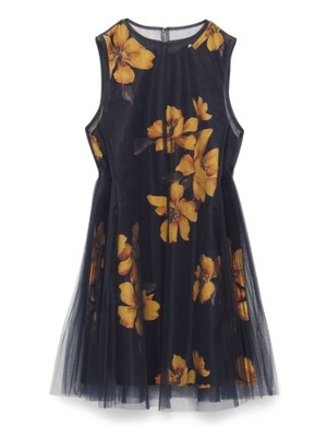 【FRAY I.D】チュールAラインフラワーワンピース