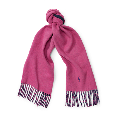 リバーシブル ウールブレンド スカーフ