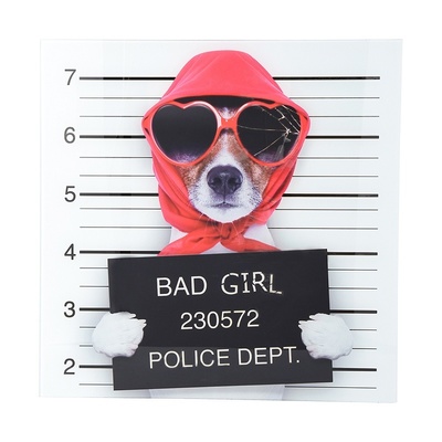 バッド　ドッグ　グラス　アートボード