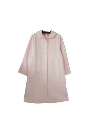 scallop collar woolcoat