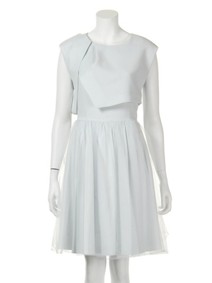 無地ケープコンビワンピース