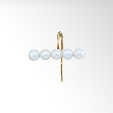 PEARL LINE HOOK PIERCED EARRING