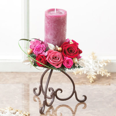 プリザーブドフラワー「ローズ・キャンドルナイト」