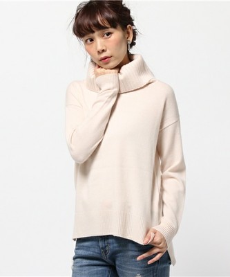 カシミヤミックスタートルセーター