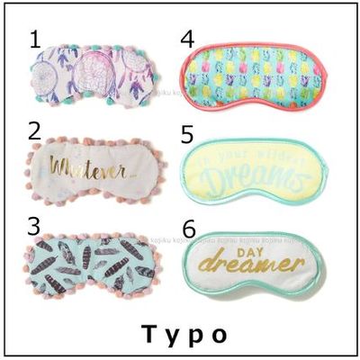 ▼日本未発売・送料込▼Typo▼大人気▼アイマスク6種類♪