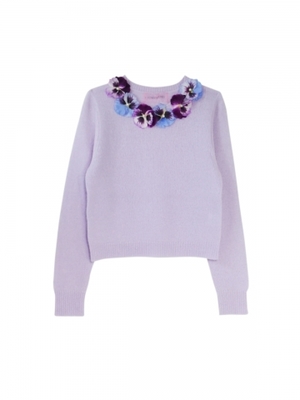 Pansy knit pullover