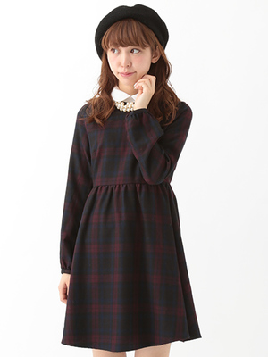 【Special Price】チェックドッキングワンピース