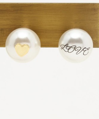 レタードパールピアス(LOVE&ハート)