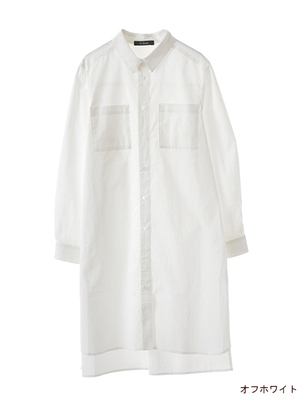 長袖シャツワンピース