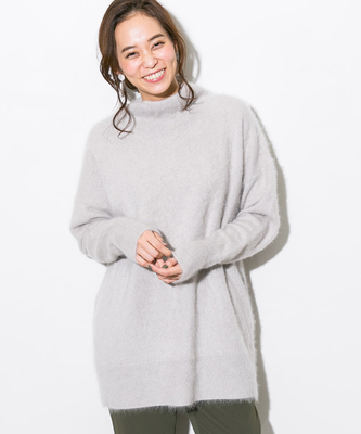 カシミアオーバーKN　グレー