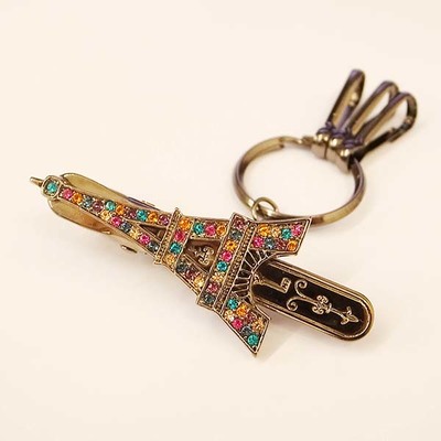 バッグキークリップ 煌くエッフェル塔（キーホルダー） 