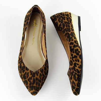 ゴールドヒールウェッジパンプス