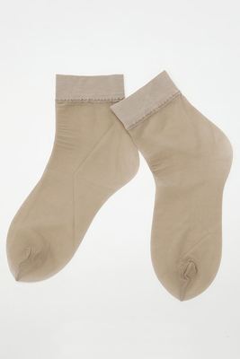 チュチュアンナ　つま先スルーストッキング地ロークルーソックス