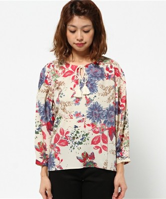 PaintFLOWERタッセルブラウス