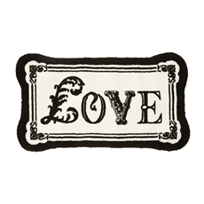 820x470 ピクトマット ラブ ブラックｘホワイト