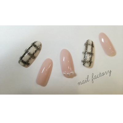 チェックブランケットネイル