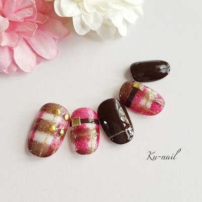 こっくりカラーのブランケットnail