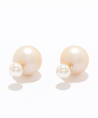 ダブルフォルムパールピアス　