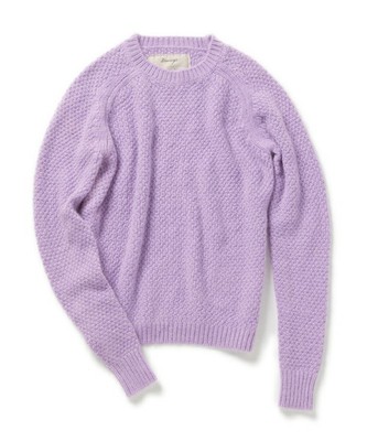 アンゴラ混カラーニットプルオーバー