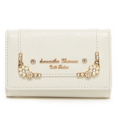 サマンサタバサプチチョイス フラワーフレーム キーケース（オフホワイト）