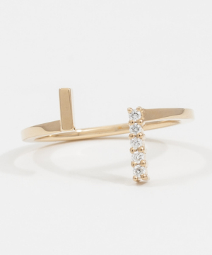 K18YG ダイヤモンド ピンキーリング