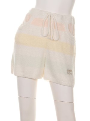 moco moco’スムーズィー’6ボーダーショートパンツ